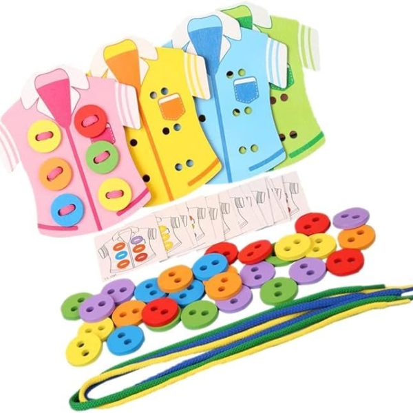 لعبة ربط الأزرار - لعبة تعليمية ترفيهية آمنة للأطفال