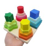 ⁦لوحة ترتيب الأشكال الهندسية الخشبية للأطفال - خشبية تعليمية آمنة وممتعة⁩ - الصورة ⁦2⁩